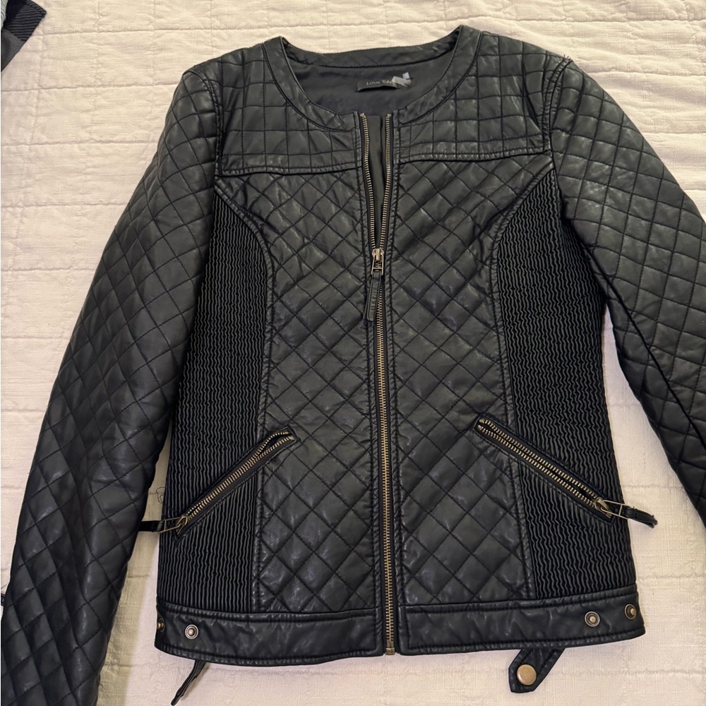 Quilted Black Leather Jacket
